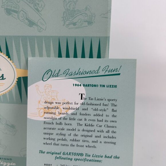 Hallmark Kiddie Car Classics 1964 Garton Tin Lizzie Diecast Peddle Car - Green‎ - Picture 2 of 8